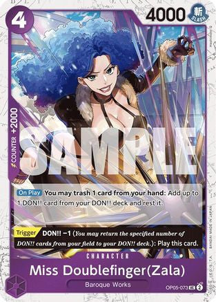 Miss Doublefinger(Zala) (Jolly Roger Foil) (OP05-073) Premium Booster -The Best- Foil