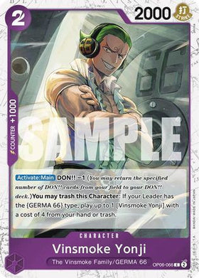 Vinsmoke Yonji (OP06-066) (Jolly Roger Foil) (OP06-066) Premium Booster -The Best- Foil