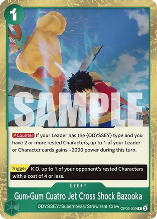Gum-Gum Cuatro Jet Cross Shock Bazooka (OP09-039) Emperors in the New World Foil
