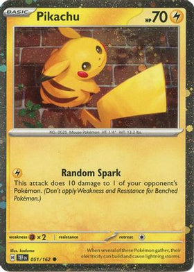 Pikachu - 051/162 (Cosmo Holo) 51 - Miscellaneous Cards Products Holofoil