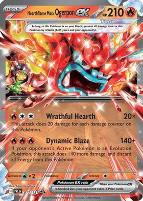 Hearthflame Mask Ogerpon ex - 017/131 17 - SV Prismatic Evolutions Holofoil