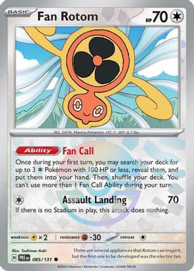 Fan Rotom (Poke Ball Pattern) 85 - SV Prismatic Evolutions Holofoil