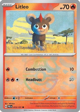Litleo (Master Ball Pattern) 15 - SV Prismatic Evolutions Holofoil