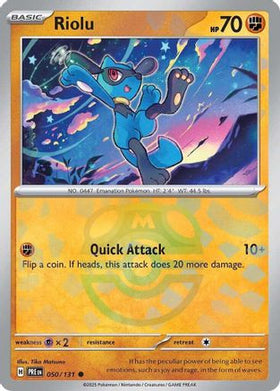 Riolu (Master Ball Pattern) 50 - SV Prismatic Evolutions Holofoil