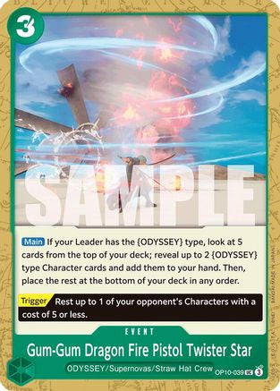 Gum-Gum Dragon Fire Pistol Twister Star (OP10-039) Royal Blood