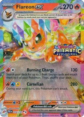 Flareon ex - 014/131 (Prismatic Evolutions Stamp) 14 - Miscellaneous Cards Products Holofoil