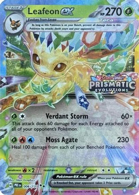 Leafeon ex - 006/131 (Prismatic Evolutions Stamp) 6 - Miscellaneous Cards Products Holofoil