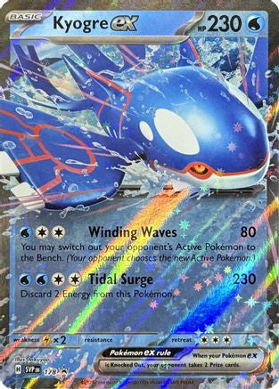 Kyogre ex - 178 178 - SV Scarlet Violet Promo Cards Holofoil