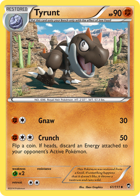 Tyrunt 61/111 - Furious Fists Reverse Holofoil (HP)