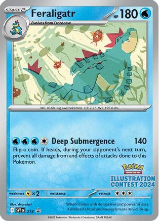 Feraligatr - 213 (Illustration Contest 2024) 213 - SV Scarlet Violet Promo Cards