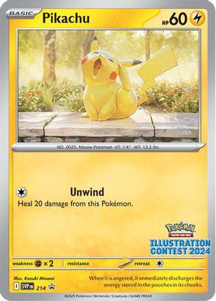 Pikachu - 214 (Illustration Contest 2024) 214 - SV Scarlet Violet Promo Cards