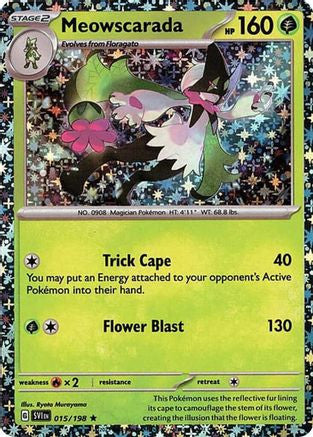 Meowscarada - 015/198 (Sparkle Holo) 15 - Miscellaneous Cards Products Holofoil