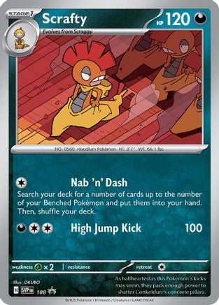 Scrafty - 188 - SV Scarlet Violet Promo Cards (Cosmo Foil)