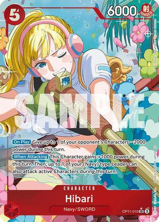 Hibari (Alternate Art) (OP11-010) A Fist of Divine Speed Foil