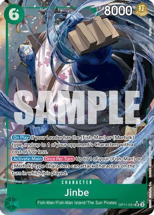 Jinbe (031) (Alternate Art) (OP11-031) A Fist of Divine Speed Foil