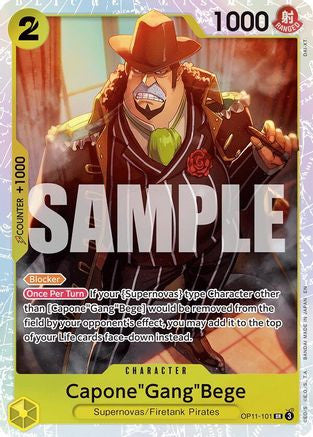 Capone"Gang"Bege (101) (OP11-101) A Fist of Divine Speed Foil
