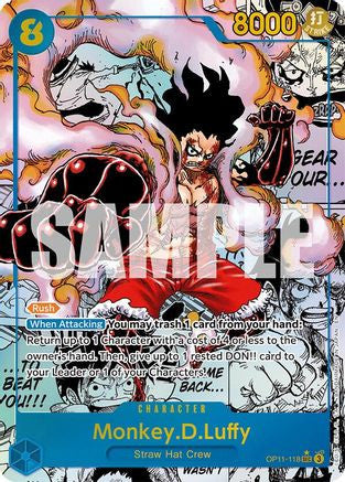 Monkey.D.Luffy (118) (Manga) (OP11-118) A Fist of Divine Speed Foil