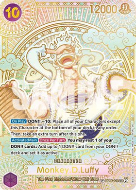 Monkey.D.Luffy (119) (SP) (Gold) (OP05-119) A Fist of Divine Speed Foil
