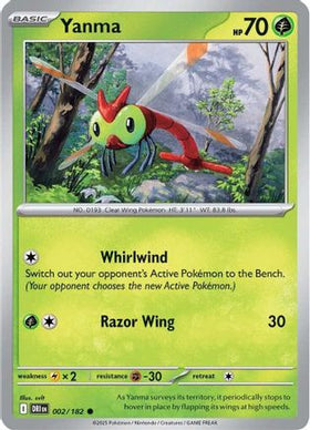 Yanma - 002/182 2 - SV10 Destined Rivals