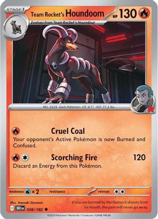 Team Rocket's Houndoom - 038/182 38 - SV10 Destined Rivals Reverse Holofoil