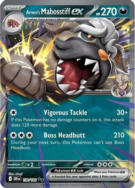 Arven's Mabosstiff ex - 139/182 139 - SV10 Destined Rivals Holofoil