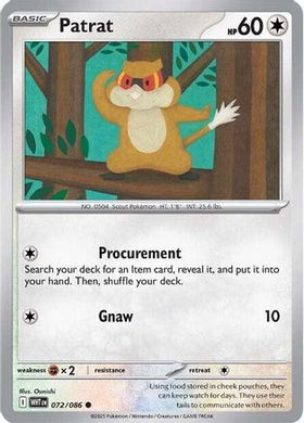 Patrat 72 - SV White Flare Reverse Holofoil