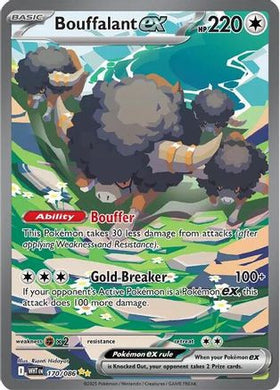 Bouffalant ex - 170/086 170 - SV White Flare Holofoil