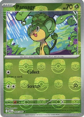 Pansage (Master Ball Pattern) 4 - SV Black Bolt Holofoil