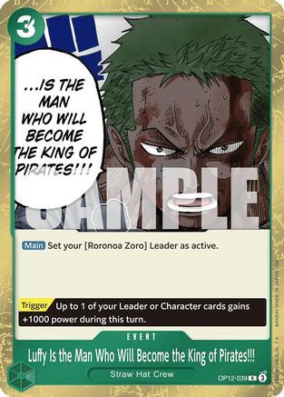 Luffy Is the Man Who Will Become the King of Pirates!!! (OP12-039) Legacy of the Master Foil
