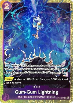 Gum-Gum Lightning (Premium Card Collection -Best Selection Vol. 4-) (OP09-077) One Piece Promotion Cards Foil