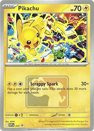Pikachu - 225 (World Championship 2025) [Winner] 225 - SV Scarlet Violet Promo Cards
