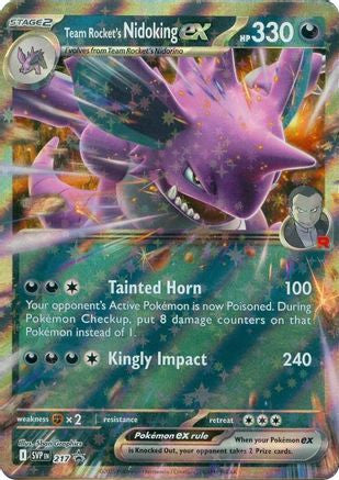 Team Rocket's Nidoking ex - 217 217 - SV Scarlet Violet Promo Cards Holofoil