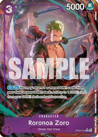 Roronoa Zoro - OP09-076 (Alternate Art) (OP09-076) Premium Booster -The Best- Vol. 2 Foil