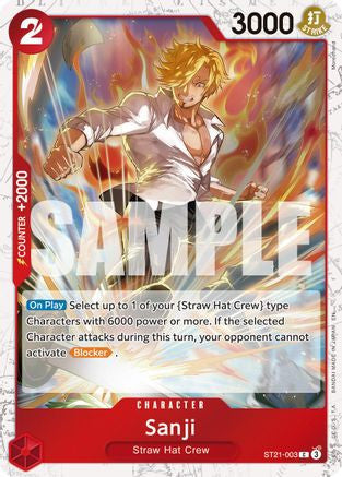 Sanji - ST21-003 (Pirate Foil) (ST21-003) Premium Booster -The Best- Vol. 2 Foil