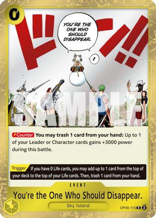 You're the One Who Should Disappear (Reprint) (OP06-115) Premium Booster -The Best- Vol. 2 Foil
