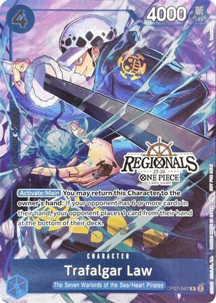 Trafalgar Law (CS 25-26 Regionals Textured Chase Promo) (OP07-047) One Piece Promotion Cards Foil