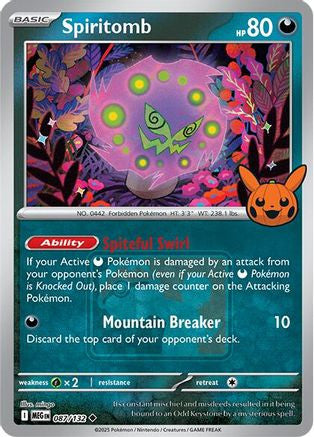 Spiritomb - 087/132 (Pokeween 2025) 87 - Miscellaneous Cards Products Reverse Holofoil