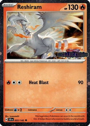 Reshiram (Stellar Crown Stamped) 22 - Miscellaneous Cards Products Holofoil