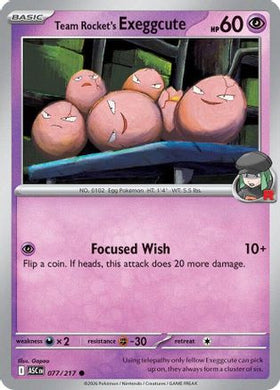 Team Rocket's exeggcute 77 - ME Ascended Heroes