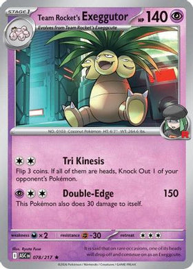 Team Rocket's exeggutor 78 - ME Ascended Heroes Holofoil
