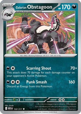 Galarian Obstagoon - 132/217 132 - ME Ascended Heroes