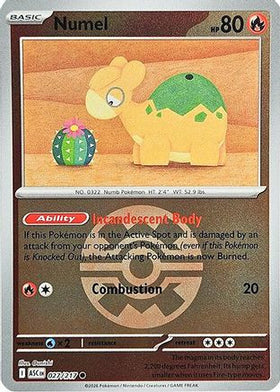 Numel - 027/217 (Quick Ball) 27 - ME Ascended Heroes Reverse Holofoil