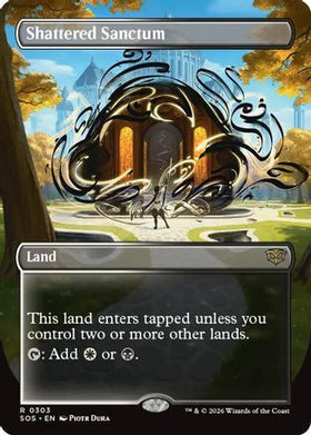 Shattered Sanctum (Borderless) (SOS-303) - Secrets of Strixhaven Foil (LP)