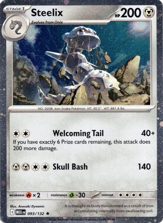 Steelix - 093/132 (Cosmos Holo) 93 - Miscellaneous Cards Products Holofoil