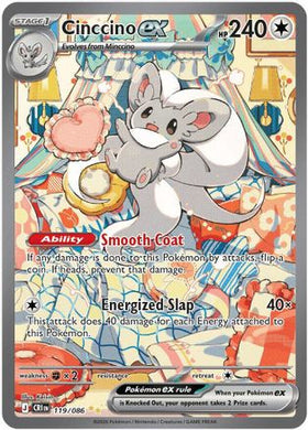 Cinccino ex - 119 - ME04 Chaos Rising Holofoil
