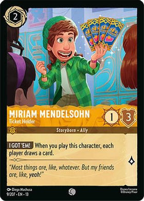Miriam Mendelsohn - Ticket Holder (9/204) - Attack of the Vine Cold Foil