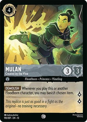 Mulan - Created by the Vine (192/204) - Attack of the Vine Cold Foil