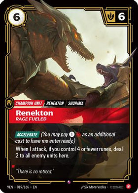Renekton - Rage Fueled (019/166) - Vendetta Foil