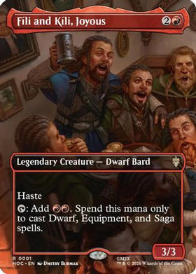 Fili and Kili, Joyous (Borderless) (HOC-001) - The Hobbit: Eternal-Legal Foil