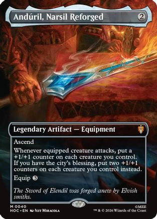 Anduril, Narsil Reforged (Borderless) (HOC-040) - The Hobbit: Eternal-Legal